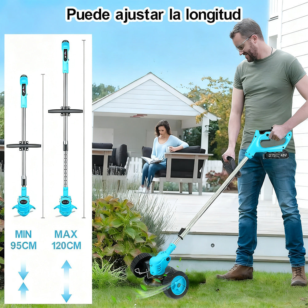 Desbrozadora Eléctrica Inalámbrica Ligera con Ruedas - Fácil Manejo