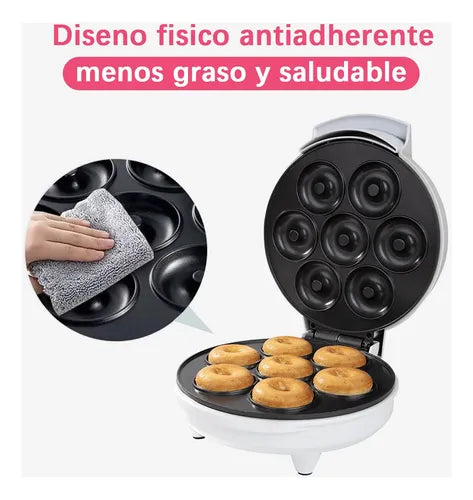 Máquina de Donas 1200W para Desayuno en Casa - Fácil y Rápida de Usar
