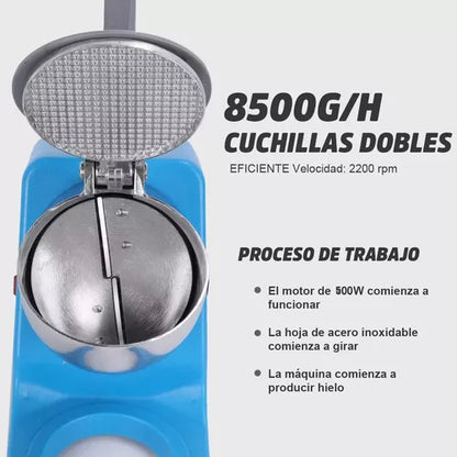 Máquina de Raspados de Hielo en Acero Inoxidable - Potente y Fácil de Limpiar
