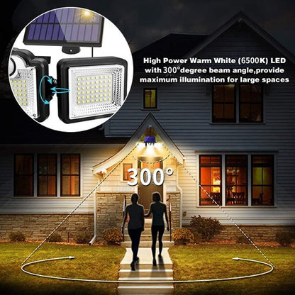 Lámpara Solar LED 192 en Jardín - Iluminación Inteligente y Resistente al Agua