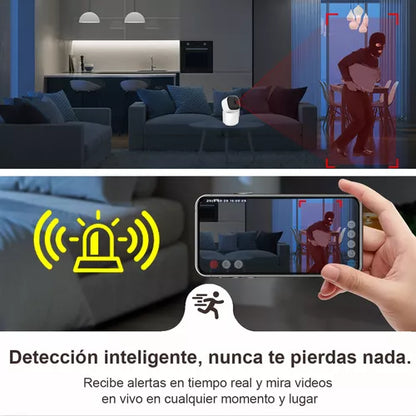 Cámara Domo WiFi 2MP Full HD con Visión Nocturna y Audio Bidireccional