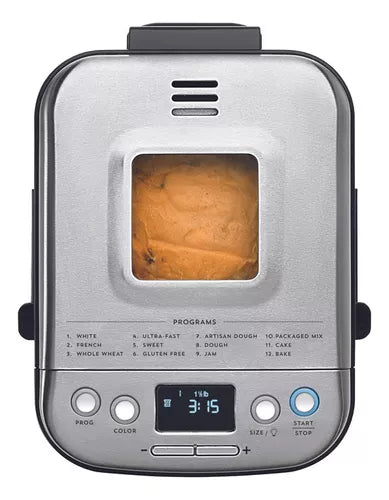 Máquina de Pan Programable Cuisinart CBK-110P1 - Horneado Versátil y Saludable