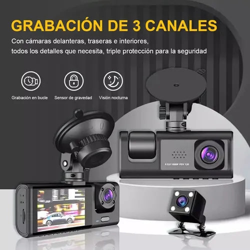 Grabadora de Conducción 1080p con Pantalla de 3.15" y Ángulo de 170°