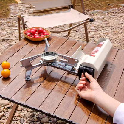 Hornillo Portátil de Gas 2600W para Acampar - Seguridad y Eficiencia en Cocina al Aire Libre