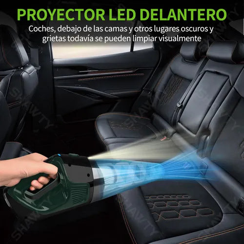 Aspiradora de Mano Inalámbrica 9500PA, Portátil para Auto y Hogar con Luz LED - Metacompras