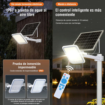 Lámpara LED Solar 300W para Alumbrado Público - Resistente al Agua y Control Remoto
