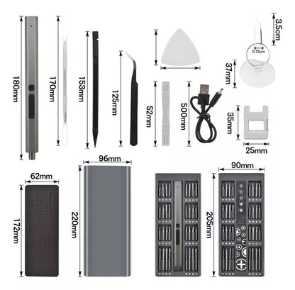 Kit de Desarmadores Eléctrico de Precisión 82 en 1 - Potente, Portátil y Magnético