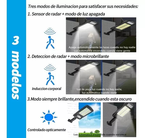 Lampara Led Solar Suburbana Exterior Luminaria