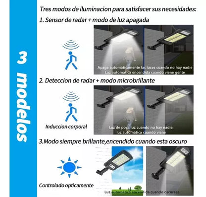 Lampara Led Solar Suburbana Exterior Luminaria - Metacompras