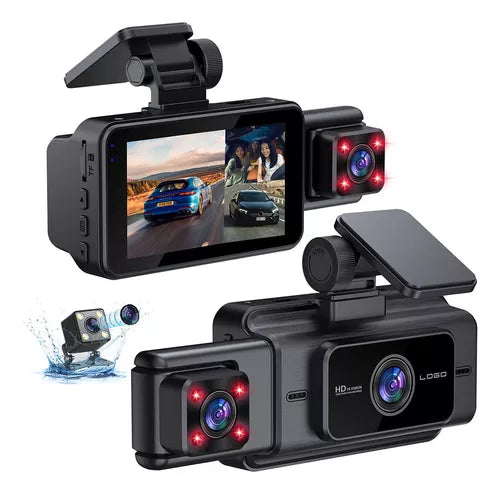 Cámara para Auto de Doble Lente HD 1080P con Wi-Fi, Visión Nocturna y Monitoreo 24 Horas - Metacompras