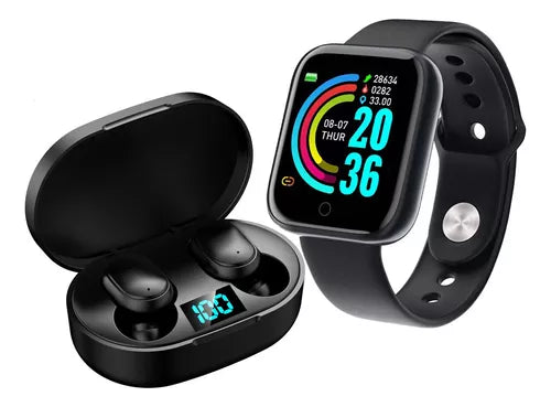 Audífonos In-ear Inalámbricos con Smartwatch Deportivo: Monitoreo de Salud y Actividad 24/7 - Metacompras