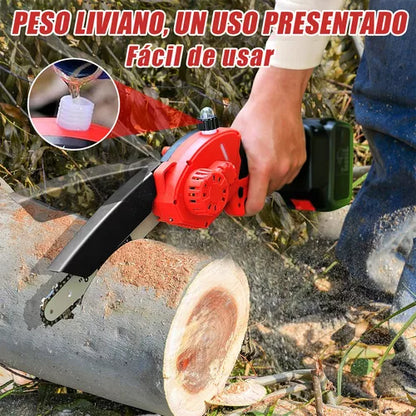 Motosierra Eléctrica Inalámbrica 8'' - Ligera y Potente con Batería de Larga Duración