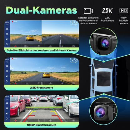 Pantalla Portátil Zucooler Wagen con Wireless CarPlay/Android Auto y DVR HD