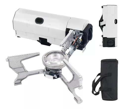 Hornillo Portátil de Gas 2600W para Acampar - Seguridad y Eficiencia en Cocina al Aire Libre - Metacompras