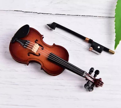 Mini Violín De Colección Decoración Regalo Miniatura Arte - Metacompras