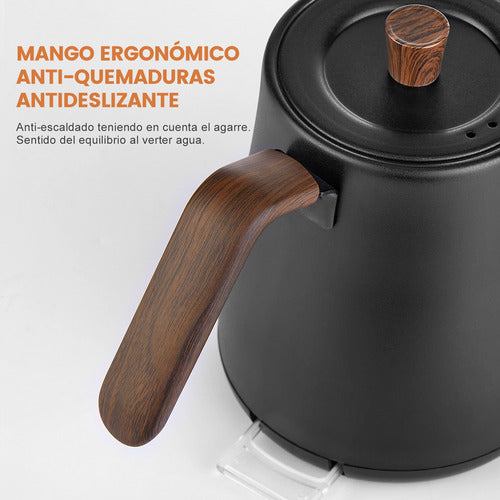 Tetera Electrica Cuello De Cisne Café Y Teteras 800ml