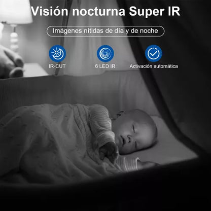 Cámara Domo WiFi 2MP Full HD con Visión Nocturna y Audio Bidireccional