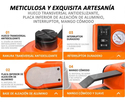 Gato Hidráulico Eléctrico 12v 5 Ton Kit Completo para Automóviles
