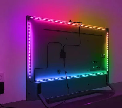 Barra de Luz LED Inteligente con Doble Cámara y Control por Voz para TV 50-65"