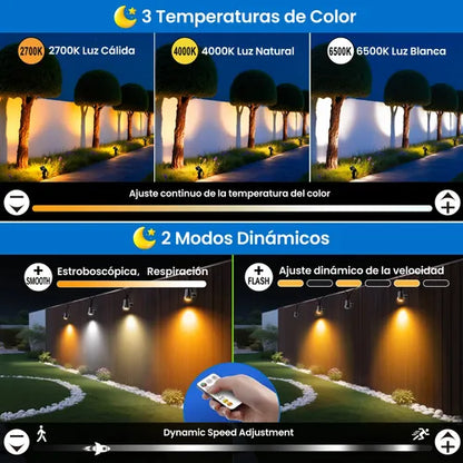 Lamparas Solares 6 En 1 para Jardin Exteriores con Control Remoto