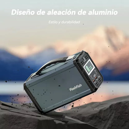 Banco de Energía Flashfish G300 300W – Generador Solar Portátil para Camping y Emergencias