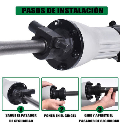 Martillo de Demolición 2400W con Cinceles de Acero - Potente y Ergonómico