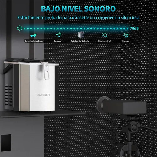 Máquina Profesional para Hacer Hielos 12kg/día - Autolimpieza Portátil