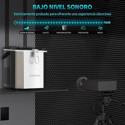 Máquina Profesional para Hacer Hielos 12kg/día - Autolimpieza Portátil