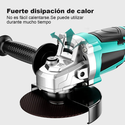 Esmeriladora Angular Inalámbrica 1100W con 2 Baterías y Accesorios Incluidos - Metacompras