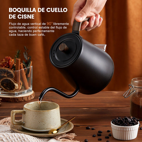 Tetera Electrica Cuello De Cisne Café Y Teteras 800ml