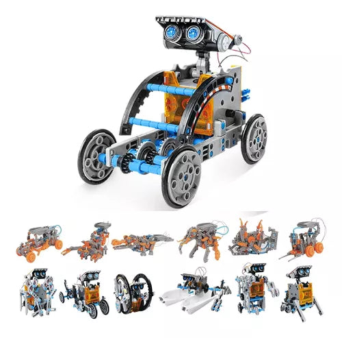 Kit Completo de Robot Solar Educativo 12 en 1 - Fomenta Creatividad y Trabajo en Equipo
