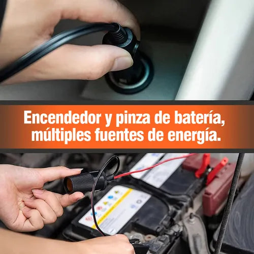 Compresor Inflador de Alta Potencia para Auto y Moto - Rápido y Eficiente