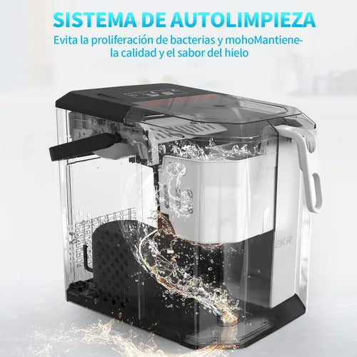Máquina Profesional para Hacer Hielos 12kg/día - Autolimpieza Portátil