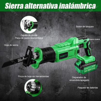 Sierra Recíproca Eléctrica Inalámbrica Shawty – Corte Eficiente y Preciso para Múltiples Materiales