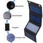 Cargador Solar Portatil Plegable De Panel 20w Puertos Usb