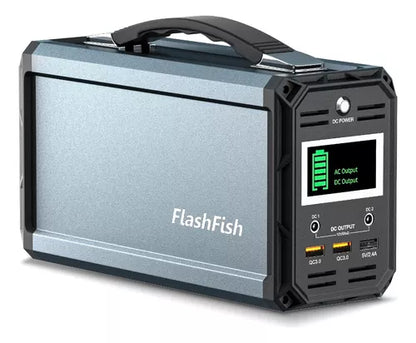 Banco de Energía Flashfish G300 300W – Generador Solar Portátil para Camping y Emergencias