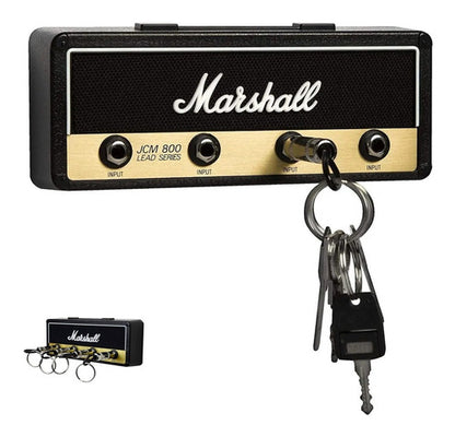 Organizador de Llaves de Pared Estilo Amplificador Marshall con Llaveros Rockeros