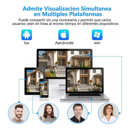Cámara de Seguridad Exterior Wifi con Audio Bidireccional y Visión Nocturna