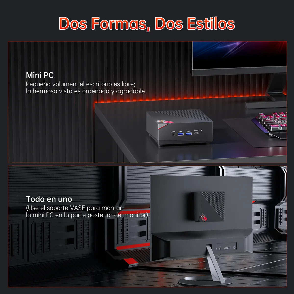 Mini Gaming PC AMD R7 7730U 32GB RAM 1TB SSD - Rendimiento Superior