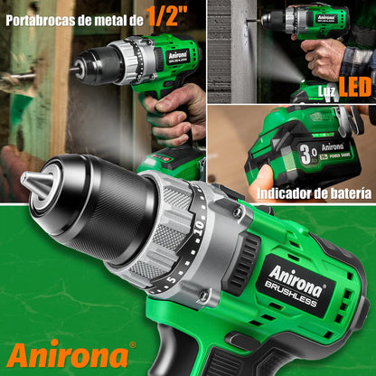 Taladro Rotomartillo 80nm 20v 3.0ah - Potente y Sin Carbones - Metacompras