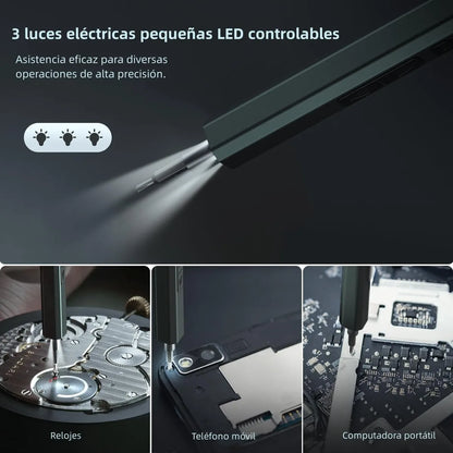 Juego de Desarmador Eléctrico Inalámbrico de Precisión 82 Pcs 200 Rpm