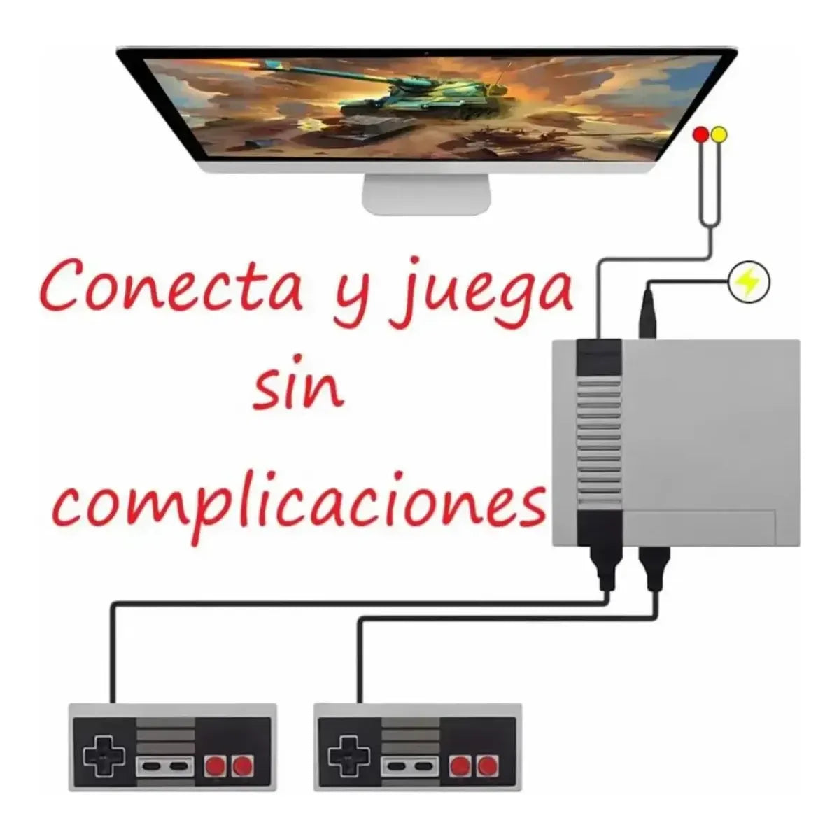 Controlador de Juego Mini Portátil con 2 Controles para Diversión en Familia