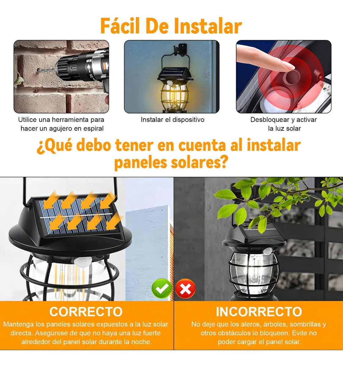 Lámpara Solar de Pared Exterior con Sensor de Movimiento - 2 Piezas - Metacompras