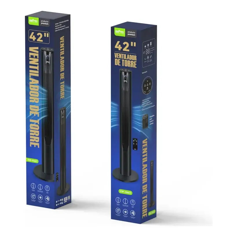 Silent Tower Fan with 3 Speeds and Timer Ideal for Home