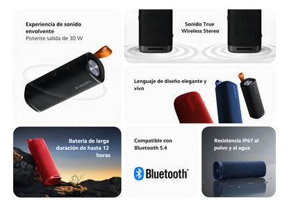 Bocina Portátil Bluetooth Mdz-38-db para Exterior Color Negro - Metacompras