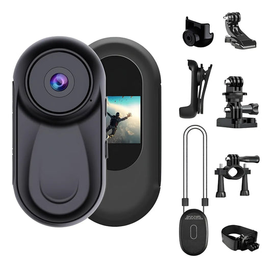 Cámara Deportiva Mini MD10 1080p con Visión Nocturna Negra - Metacompras