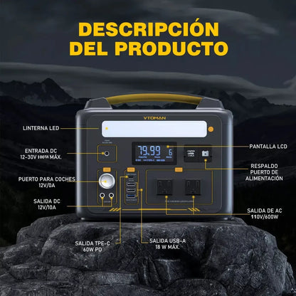 Portable Solar Generator 600X with Fast Charging 299Wh - Ideal for Adventure