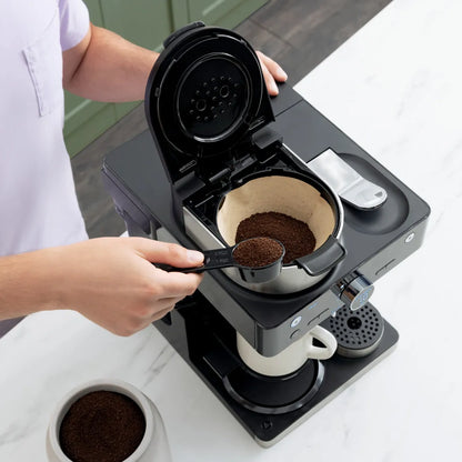 Cafetera de 12 Tazas con Sistema Espresso y Barista - Negro