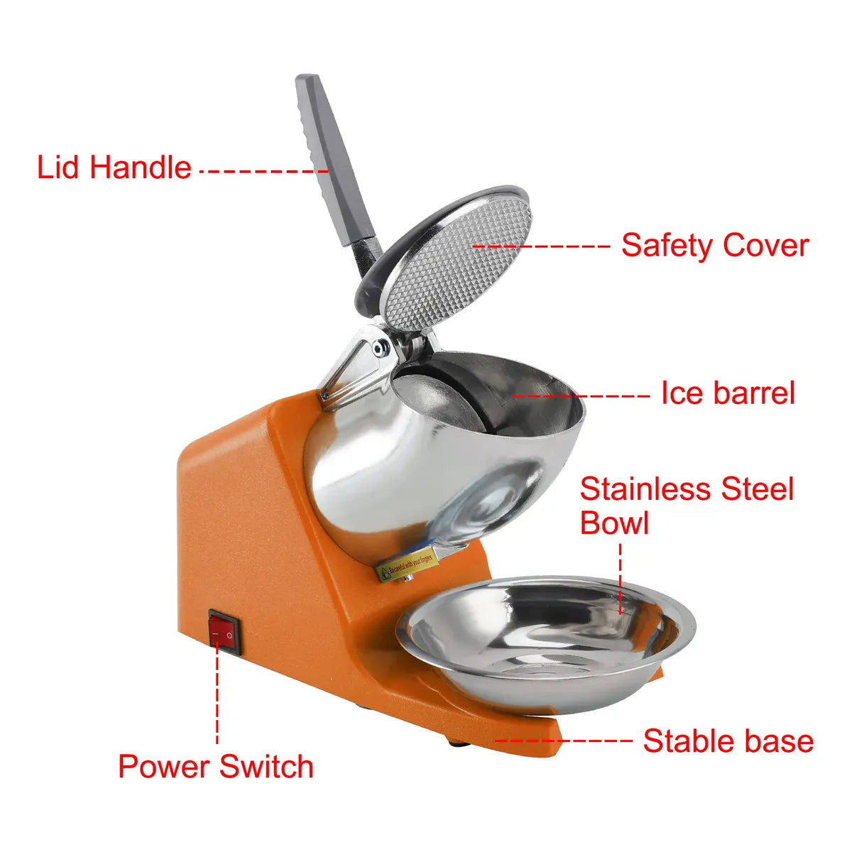 Ice Crusher Machine for Shaved Ice - High Power and Speed
