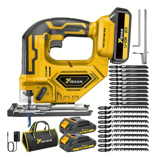 Sierra Caladora Inalámbrica con 2 Baterías para Madera y Metal